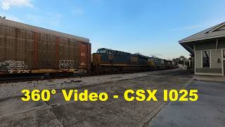 360° Video - CSX I025 in Athens at L&N Depot and Market Street Crossing