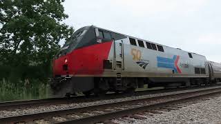 Amtrak 50th Anniversary Unit and Metra Cabcar at Northbrook, IL 6/4/22