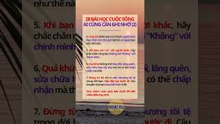 28 bài học cuộc sống ai cũng cần nhớ 2 #thv #vubasic #tranghoaivu #phattrienbanthan #learnonshorts