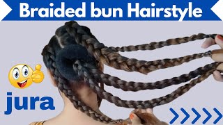 Easy Braided Jura | Quick Bun hairstyle | Braided Bun |  Simple Bridal  Bun | Wedding Hsirstyle