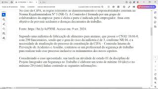 ATIVIDADE 1 - SEG - PROJETO INTEGRADOR EM SEGURANÇA NO TRABALHO - 54_2024