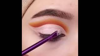 Gold and orange combination eyeshadow  makeup