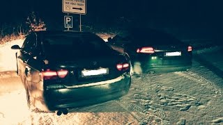 Jaguar XF & BMW 320i - Winter street DRIFT HD