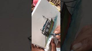 MELUKIS KE TIMUR ||  watercolor Art #shortvideo #art #lukisanindonesia #artclothing #art