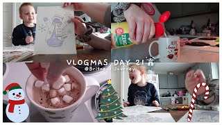 VLOGMAS DAY 21☃️❄️🤍 Cleaning my house before our trip + me and James had a coloring session today🖍