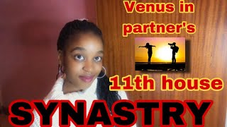 SYNASTRY Venus in partner’s 11th house synastry (an aspirational relationship🤝?)