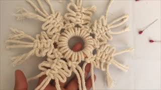 "DIY Macrame Snowflake Tutorial | Easy Step-by-Step Guide"