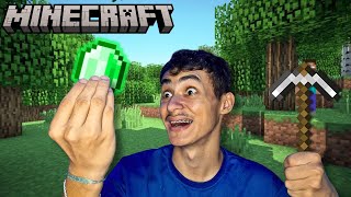 CONSEGUI PEGAR ESMERALDA PELA PRIMEIRA VEZ! - MINECRAFT