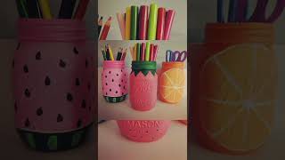 Easy Craft Make a pencil box that too from Mason Jar, elegant design cute ideas official #ideas #new