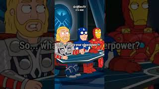 Black Widow is useless to the Avengers 😄    #shorts #familyguy #petergriffin #stewiegriffin #comedy