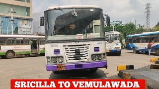 Sircilla To Vemulawada TGSRTC Non Stop Bus Journey, Moving Tubes