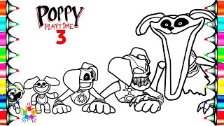 Poppy Playtime 3 New Coloring Pages / Nightmare Dogday / Coloring Evolution Of Dogday / NCS Music