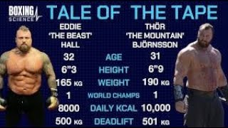 Eddie Hall vs Hafþór Júlíus Björnsson - Boxing training comparison !!