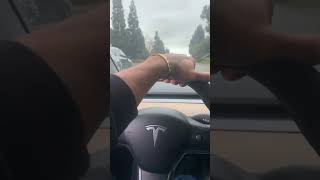 TESLA HAS NO TRACTION (ALMOST CRASHED) #tesla #model3 #automobile #letsgoglock #letsgokeyglock