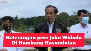 Keterangan Pres Presiden Jokowi ke Humbang Hasunduta 27 Oktobet 2020