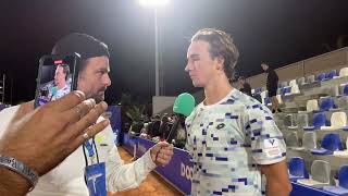 Lukas Neumayer interview after 6-3 7-6 win over Nick Hardt at Montemar Challenger