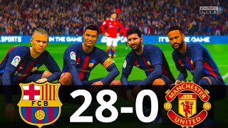 MESSI, RONALDO, MBAPPE, NEYMAR, ALL STARS | BARCELONA 28-0 MAN UNITED