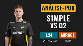 [Análise-POV] Na'vi S1mple VS G2 [Mirage] | CS GO DEMO