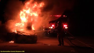 SBCoFD Crew From 227 On Scene Of A Abandoned Vehicle Fire