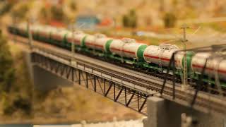 Toy train railroad town focus