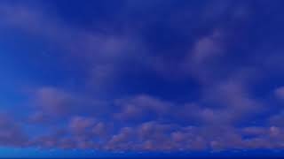 ( CGI 4k Stock Footage ) Azure blue calm dramatic morning dusk dreamy fantasy clouds seamless loop