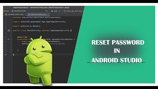 How to RESET Password ( Change Password Using Email) in Android Studio.