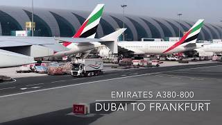 EMIRATES A380 - Full flight from Dubai to Frankfurt