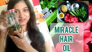 Miracle Hair Oil to Prevent Premature Graying, faster hair growth, treat dandruff and itchy scalp