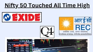 Nifty touched all time high and end down side | Exide industry & Rec ltd Q 4 Result #share #nifty