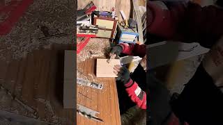 open hole with long drill #howtodo #carpenter #drill