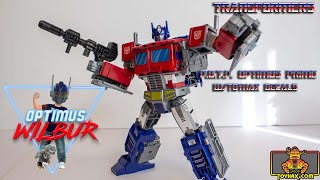 Optimus Wilbur : Transformers POTP Optimus Prime with Toyhax Decals