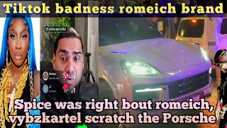 romeich talk his side , police escort vybz kartel from the club, people are saying spice was right