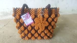 Review Macrame Bag Motif Rose Flower By Zeptaifyx