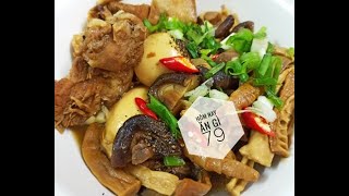 How to make Stewed ham pork with dried bamboo shoots-Cách làm đùi (giò) heo hầm măng khô | HNAG79#27