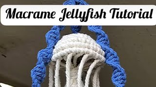 Macrame Jellyfish💙 Tutorial available on my YouTube channel #macrame #shorts