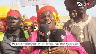 MARCHE PACIFIQUE DE HABITANTS DES QUARTIERS CITE DABAKH BAYE ANNE ET SACRE COEUR DE BAMBILOR POUR MA