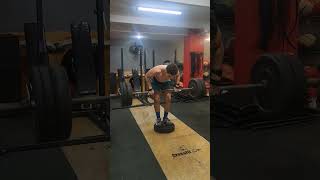 185lb deficit barbell rows