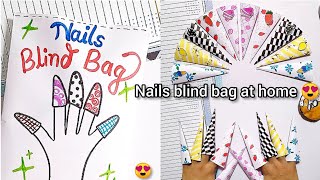 how to make sanrio nails blind bag paper craft  sanrio blind bag DIY blind bag #blindbag#deepindiy