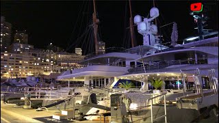 MONTE-CARLO  |  Yachts Port Hercule by Night   |   Monte-Carlo Bretagne Télé 🇲🇨