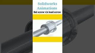 which one is most effective! bal vs Lead screw। Solidworks 3d animation #Shorts