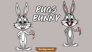 How to Draw 😗 Cute BUGS BUNNY😗Step By Step from Looney tunes#trending #viral #youtuber #kids