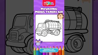 Belajar Menggambar Dan Mewarnai Mobil Tangki Air Untuk Anak Anak