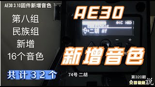 AE30 3 10固件新增音色【安颐爸爸说】第320期