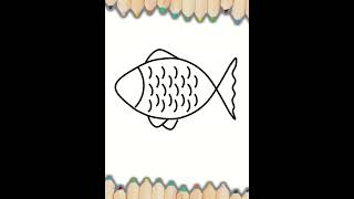 #shorts How to draw cute 🐟FISH🐟 Step By Step |Draw Cute Inspiration #cute #draw #ytshorts #youtuber