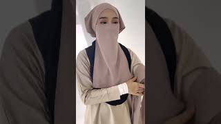 Tutorial for a veiled woman wearing a beautiful hijab #hijab #hijabstyle