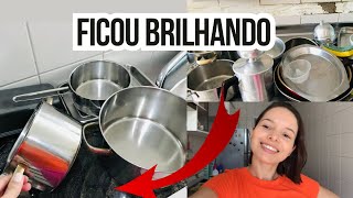 Lavei tudo pra deixar BRILHANDO - Panelas inox