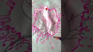 First Time Trying Split Art | Drawing Gorgeous Rose | Art Beat #shorts #drawing #trending #viral 🌹✨