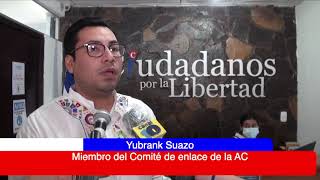 Yubrank Suazo, miembro de la Alianza Cívica.