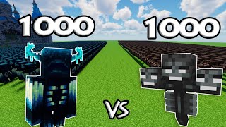 25 Wither Vs 25 Warden In Minecraft |