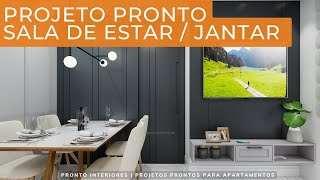 Sala estar e jantar│Maringá│115 BS